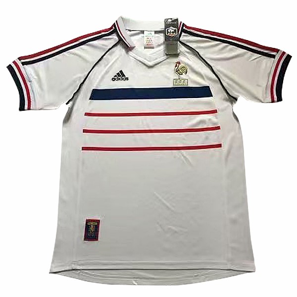 Camiseta Francia Segunda equipación Retro 1998 Blanco